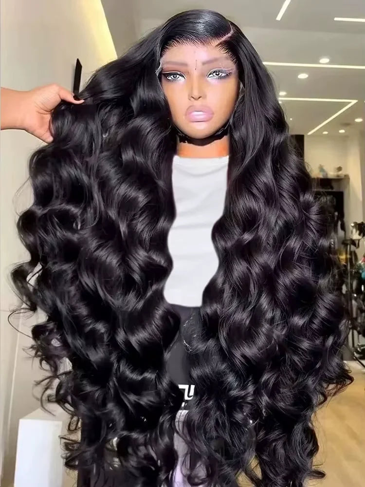 30 32 Inch Body Wave Human Hair Wigs 300% 13x6 HD Lace Front Human Hair Wig For Woman 5x5 Gluless Lace Closure Wig Preplucked