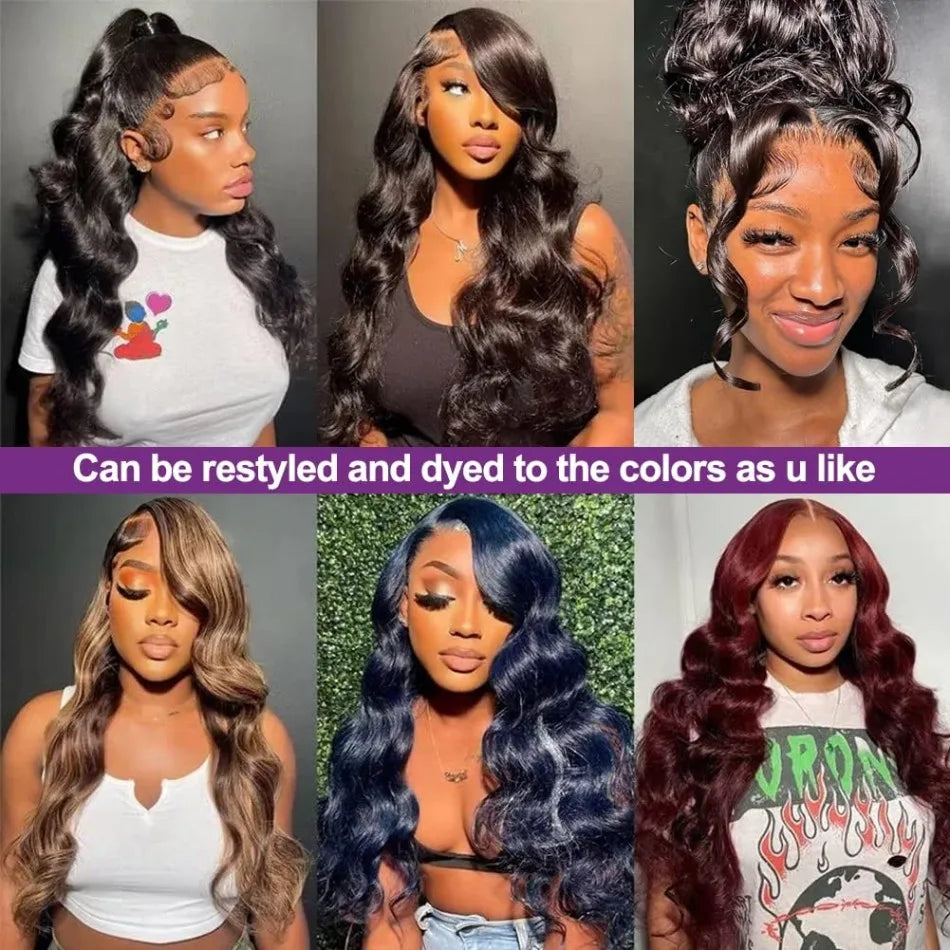 360 Full Lace Wig Body Wave Human Hair Wigs 100% Pre Plucked Hd Brazilian Lace Frontal Wigs Invisible Strap 250 Density 40 Inch
