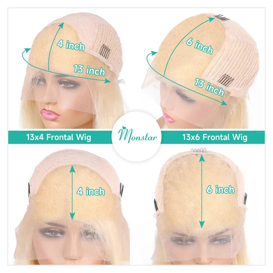 300 Density Human Wig 13x4 13x6 Hd Lace Frontal Wig Human Hair Blonde 613 Lace Front Wigs Raw Vietnamien Straight Wigs For Women