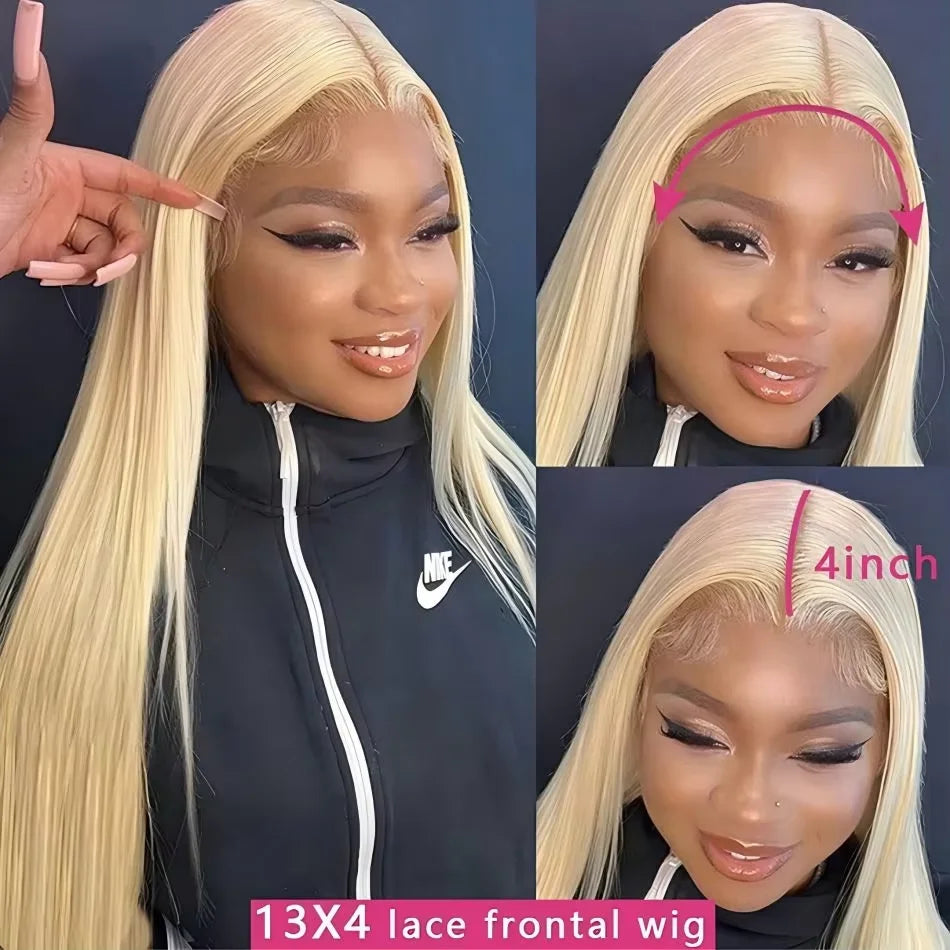 250% Density Blonde 613 Human Hair Wigs 13x6 HD Lace Front Wigs Straight Human Hair Lace Frontal Wig Brazilian Hair for Women