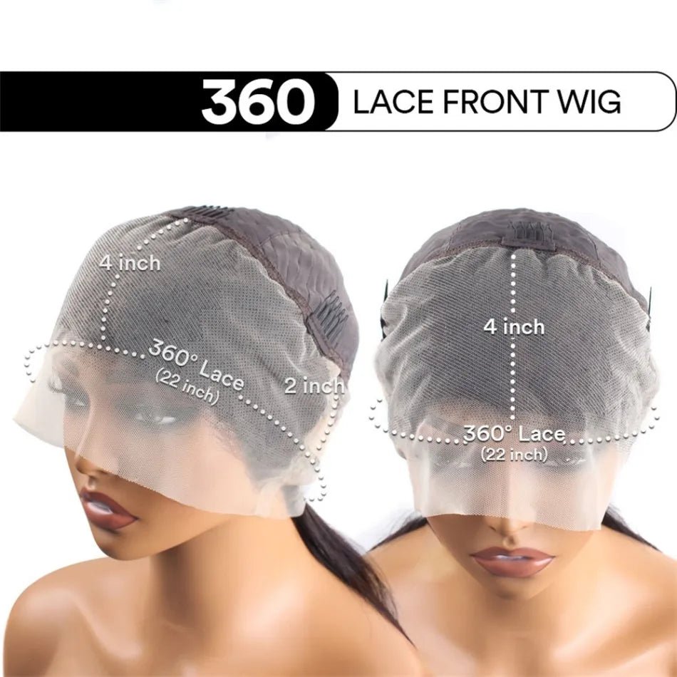 360 Full Lace Wig Body Wave Human Hair Wigs 100% Pre Plucked Hd Brazilian Lace Frontal Wigs Invisible Strap 250 Density 40 Inch