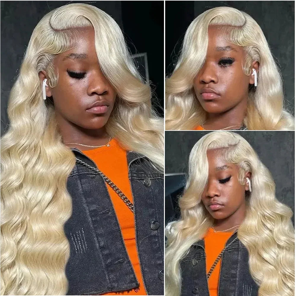 13x6 Hd Transparent Lace Frontal Human Hair Wig 200 Density Body Wave 613 Blonde 13x4 Lace Front Brazilian Wigs Pre Plucked