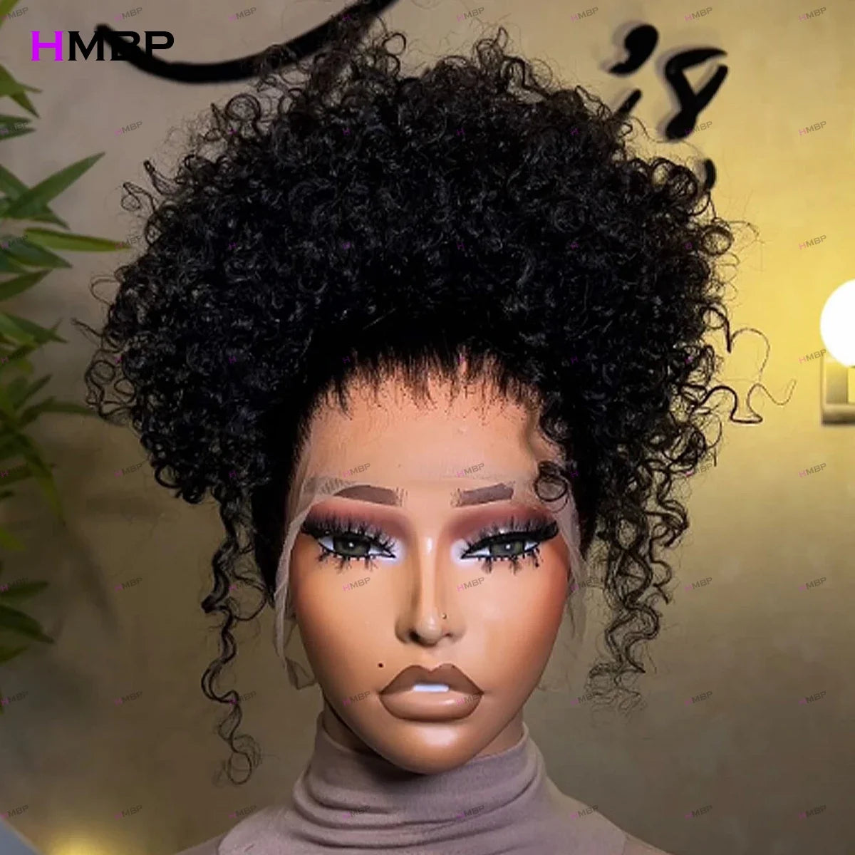 Glueless Lace Frontal Wig Human Hair Ready To Wear 400 Density Bouncy Curly 360/13x6 HD Lace Front Wig Preplucked Hair For Women
