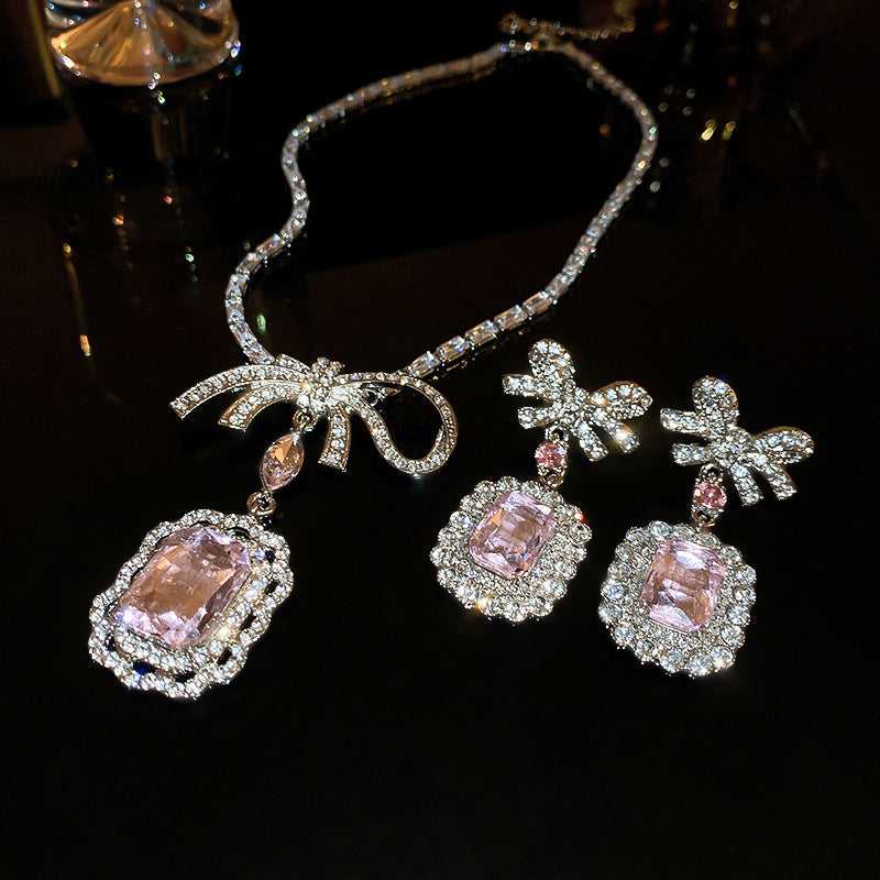 Zircon Square Bow Set