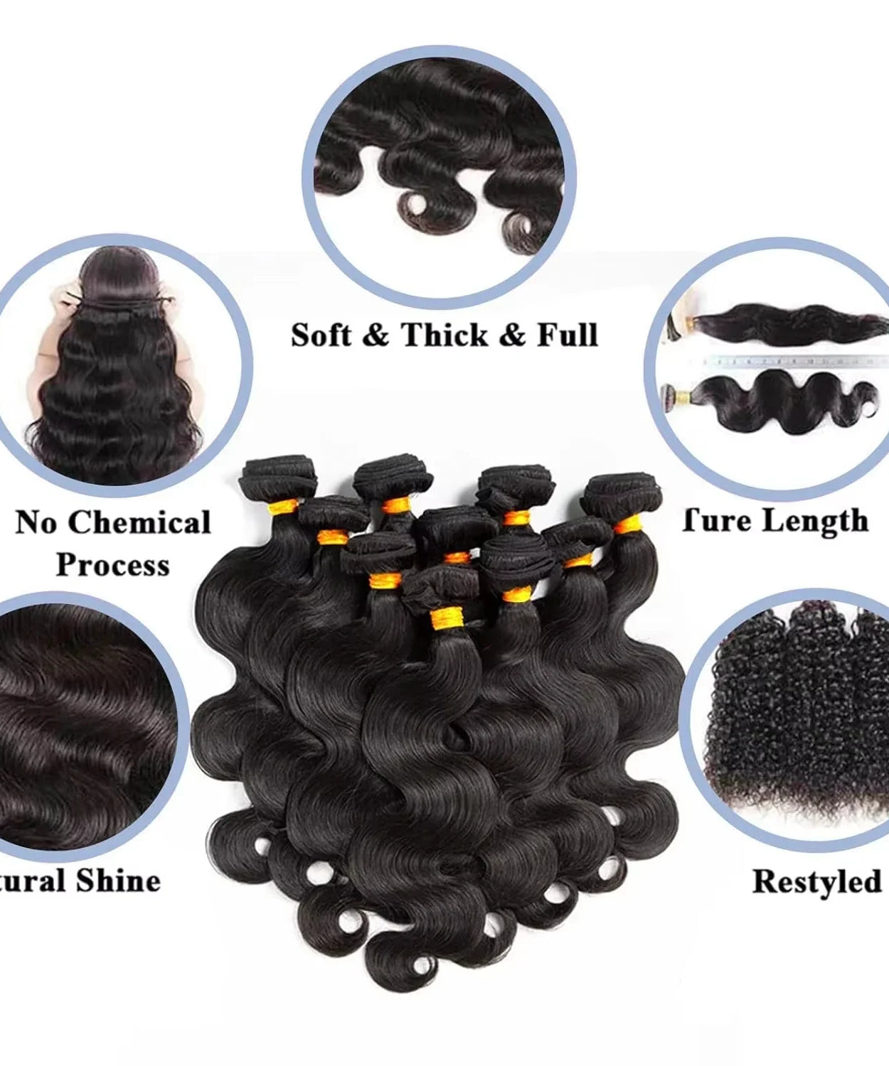 16A 40 Inch Body Wave Bundles 100% Human Hair Real Raw Extensions Wet And Wavy Remy Weave Hair Bundles For Black Women Quality