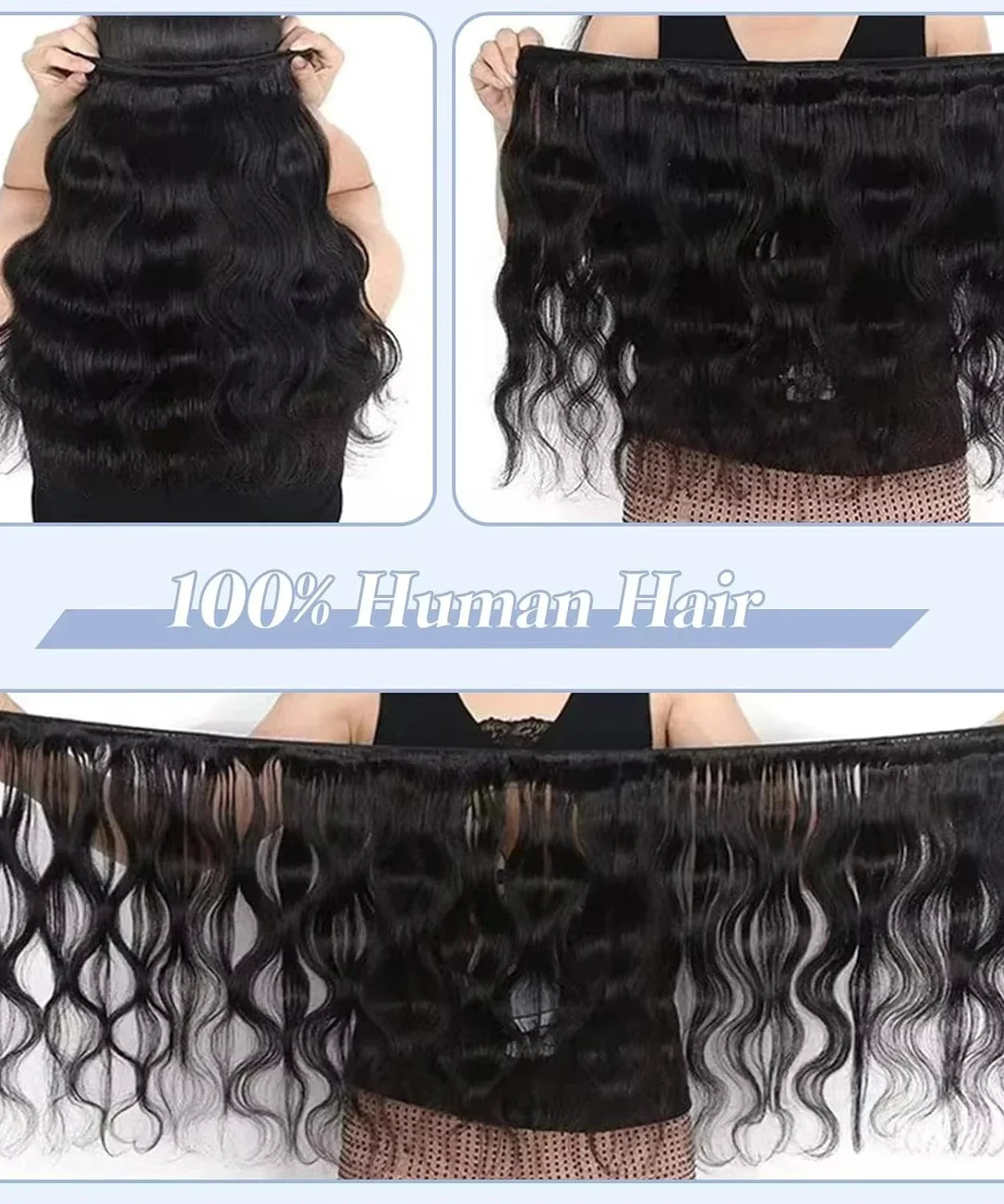 16A 40 Inch Body Wave Bundles 100% Human Hair Real Raw Extensions Wet And Wavy Remy Weave Hair Bundles For Black Women Quality