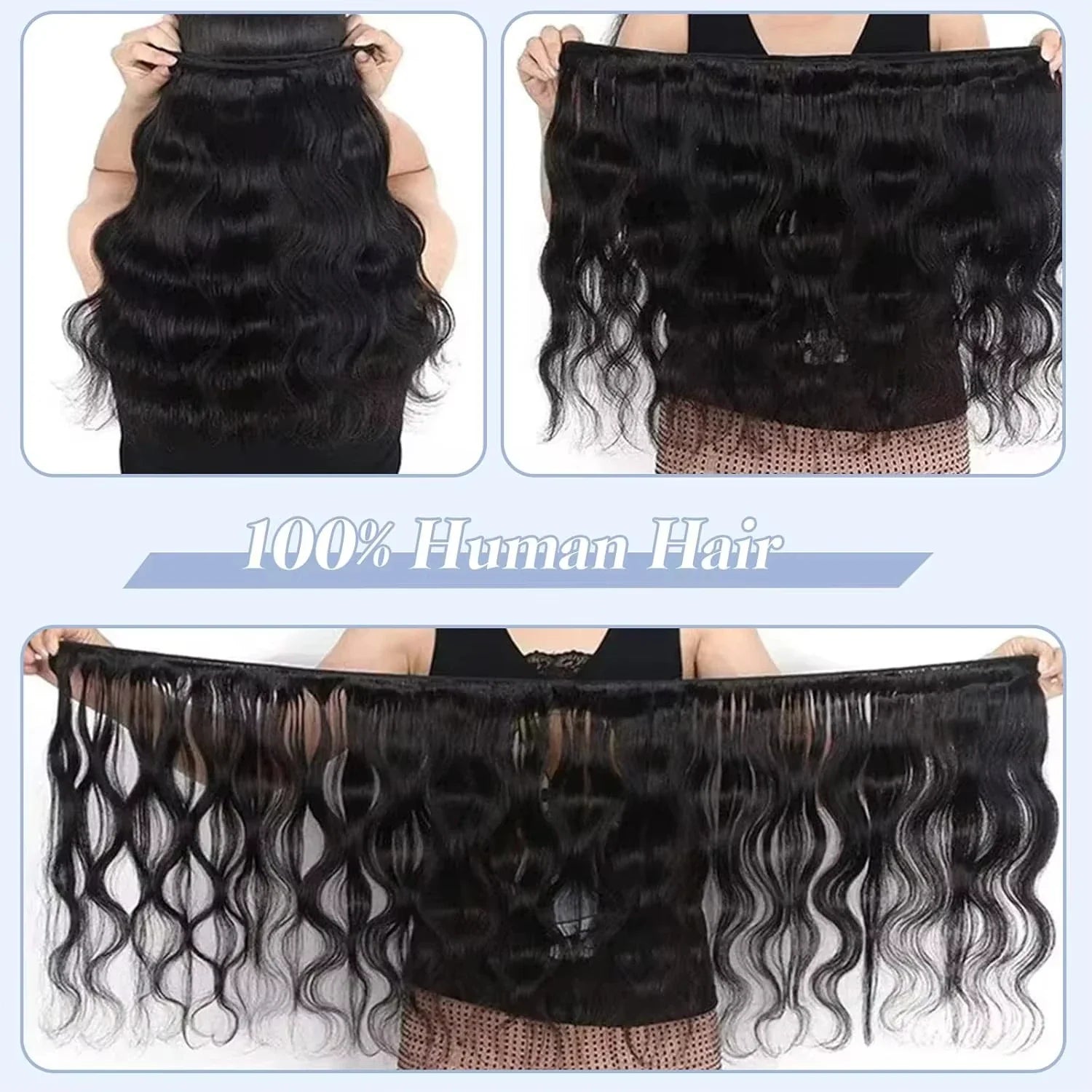 16A 40 Inch Body Wave Bundles 100% Human Hair Real Raw Extensions Wet And Wavy Remy Weave Hair Bundles For Black Women Quality