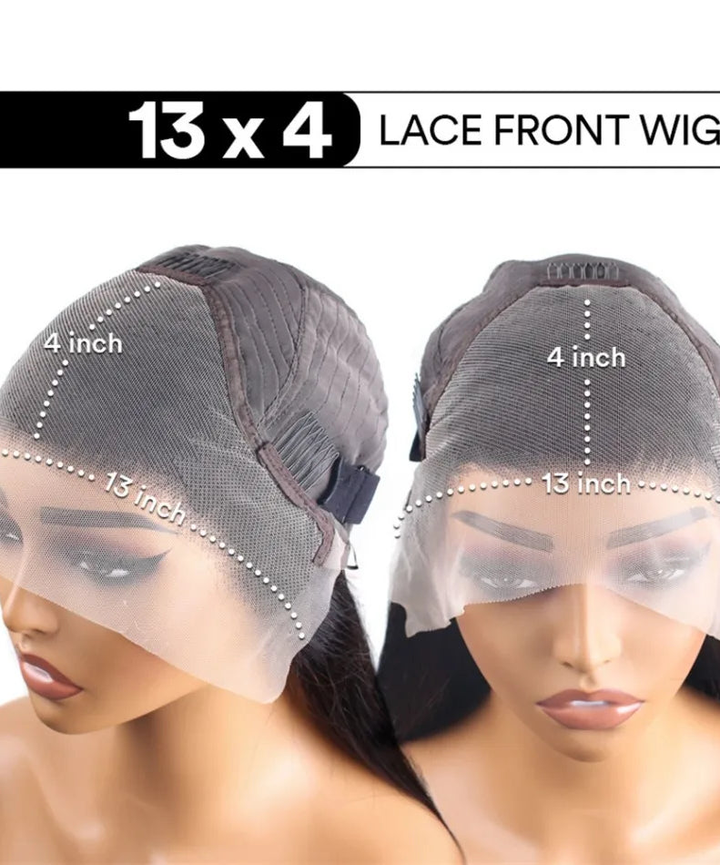 30 40 Inch Bone Straight 13x6 Lace Frontal Wigs 13x4 HD Transparent Lace Front Wig Black Preplucked Brazilian Human Hair Wig100%