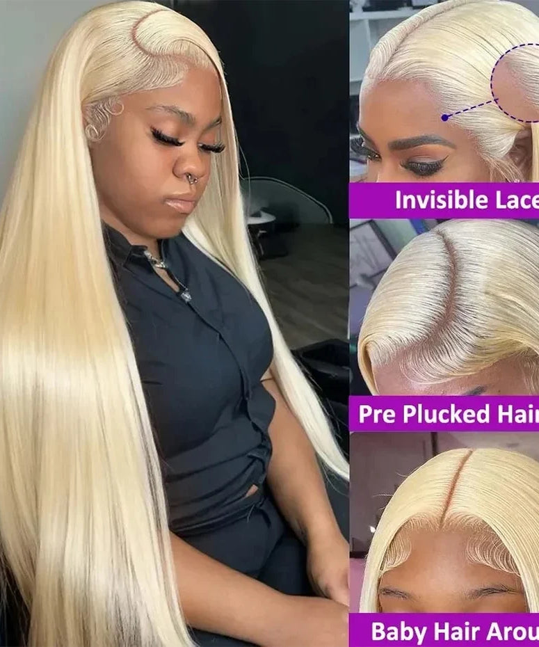 300 Density Human Wig 13x4 13x6 Hd Lace Frontal Wig Human Hair Blonde 613 Lace Front Wigs Raw Vietnamien Straight Wigs For Women