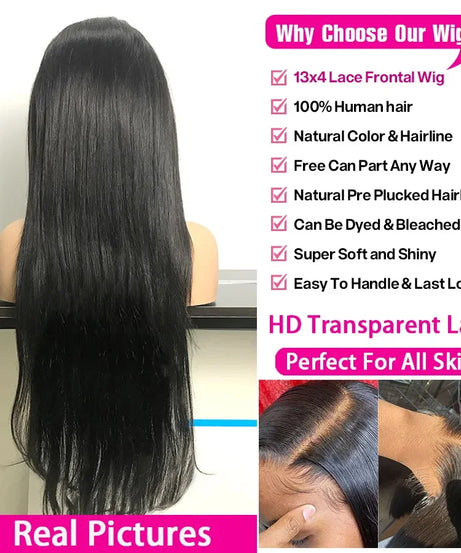 40 Inches Body Wave Human Hair Wig 13x4 360 Transparent Lace Front Human Hair Wig 13x6 Brazilian Lace Human Hair For Black Women