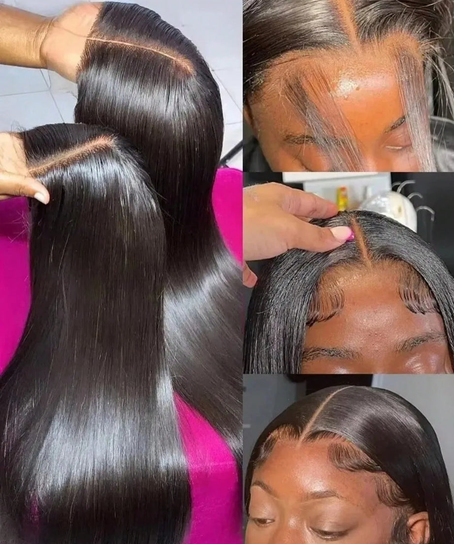 40 Inch 13x4 Bone Straight Lace Front Wigs Human Hair 13x6 Brazilian Transparent Lace Frontal Wig For Women With Baby Hair