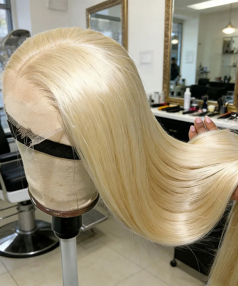 250 Density Blonde 613 Human Hair Wigs 100% Straight Hd Lace Frontal Wig 13x6 Brazilian Hair 30 40 Inch Colored Lace Front Wig