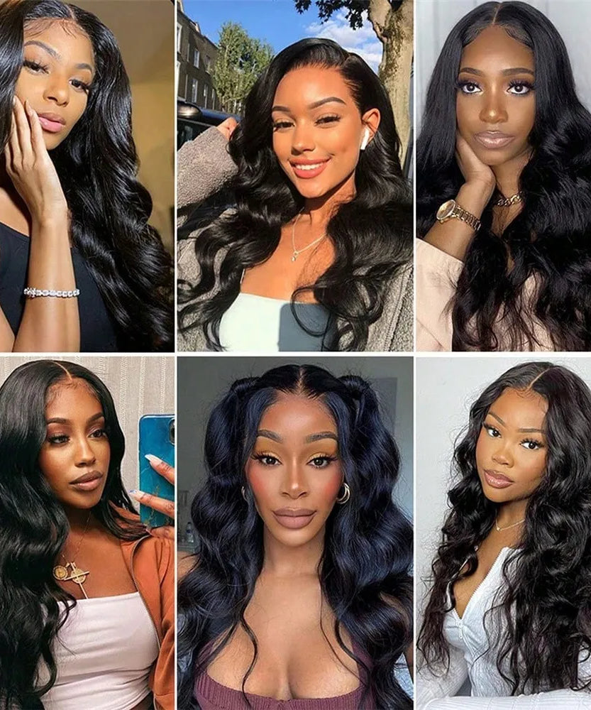 15A Human Hair Bundles 34 36 38 40Inch Body Wave 100% Unprocessed Hair 4 Bundles Extensions Quick Weave Human Hair Natural Black