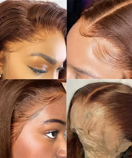 Dark Brown Super Double Drawn 13x4 Hd Lace Wig Bone Straight Chocolate Brown Wigs Human Hair 13x4 Lace Front Human Hair Wig