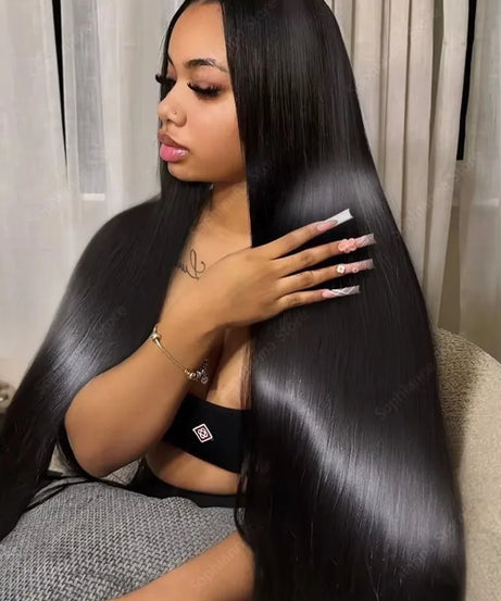 40 Inch 13x4 Bone Straight Lace Front Wigs Human Hair 13x6 Brazilian Transparent Lace Frontal Wig For Women With Baby Hair