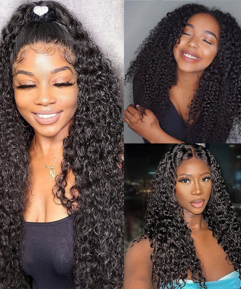 Brazillian Kinky Curly Hair Bundles With Closure Remy Human Hair Weave 3 Bundles with Closure Human Hair Extension capelli umani