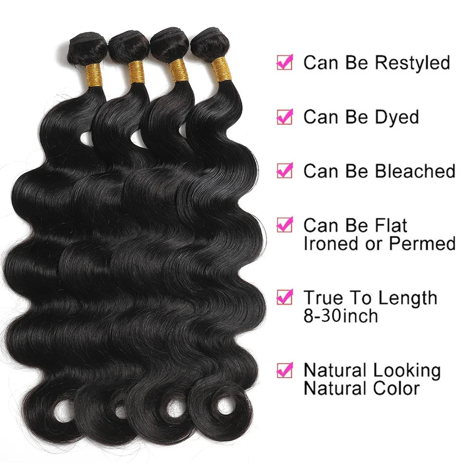 15A Raw USA Body Wave Human Hair Bundles 100% Unprocessed Virgin Hair Weave Extensions 1/3/4pcs Wholesale Cheap Price Natural