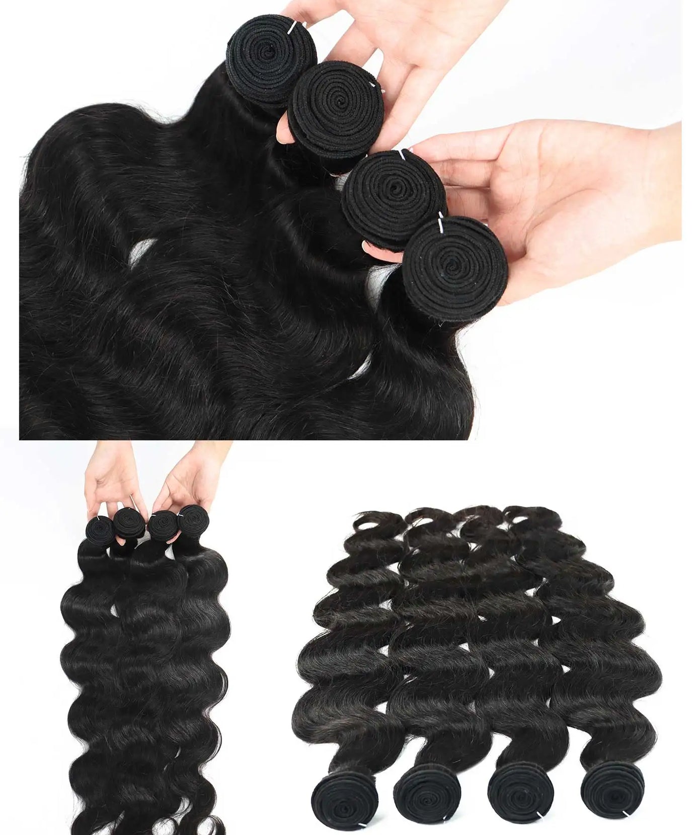 16A 40 Inch Body Wave Bundles 100% Human Hair Real Raw Extensions Wet And Wavy Remy Weave Hair Bundles For Black Women Quality