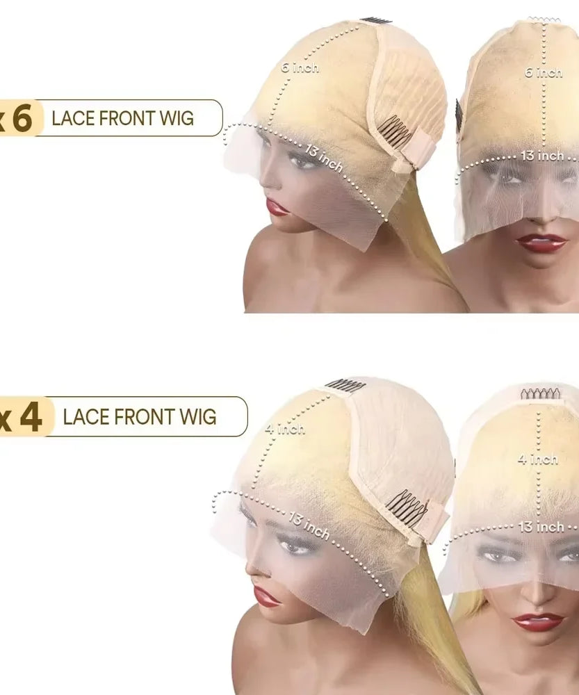 250% Density Blonde 613 Human Hair Wigs 13x6 HD Lace Front Wigs Straight Human Hair Lace Frontal Wig Brazilian Hair for Women
