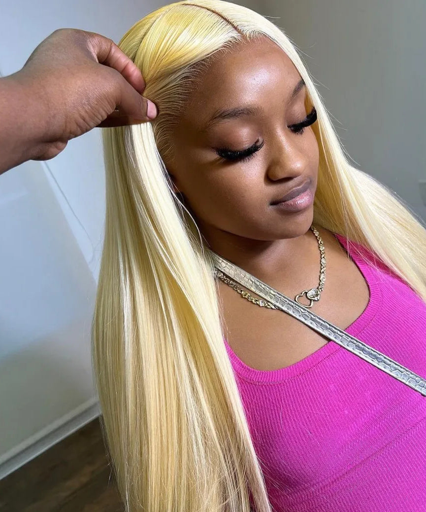 250% Density Blonde 613 Human Hair Wigs 13x6 HD Lace Front Wigs Straight Human Hair Lace Frontal Wig Brazilian Hair for Women