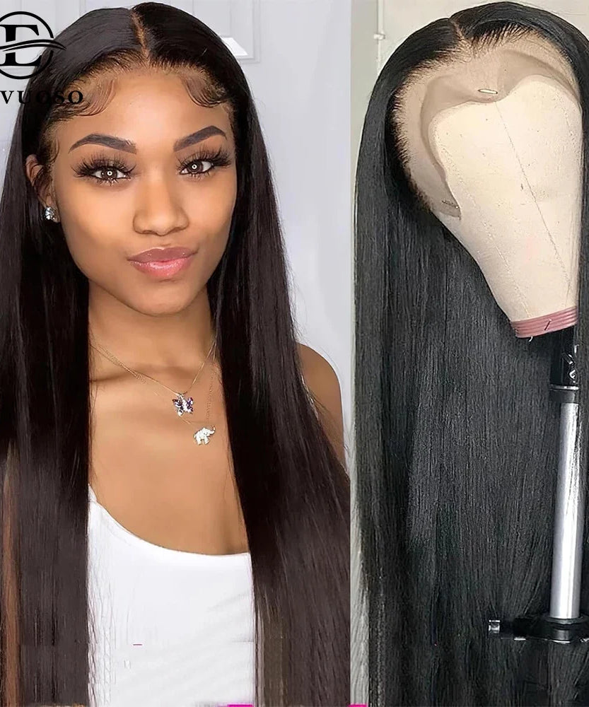 30 Inch Long Straight Synthetic Lace Front Wig Wear To Go Glueless Wig Dark Burgundy 13X4 Synthetic Lace Front Wigs for Women