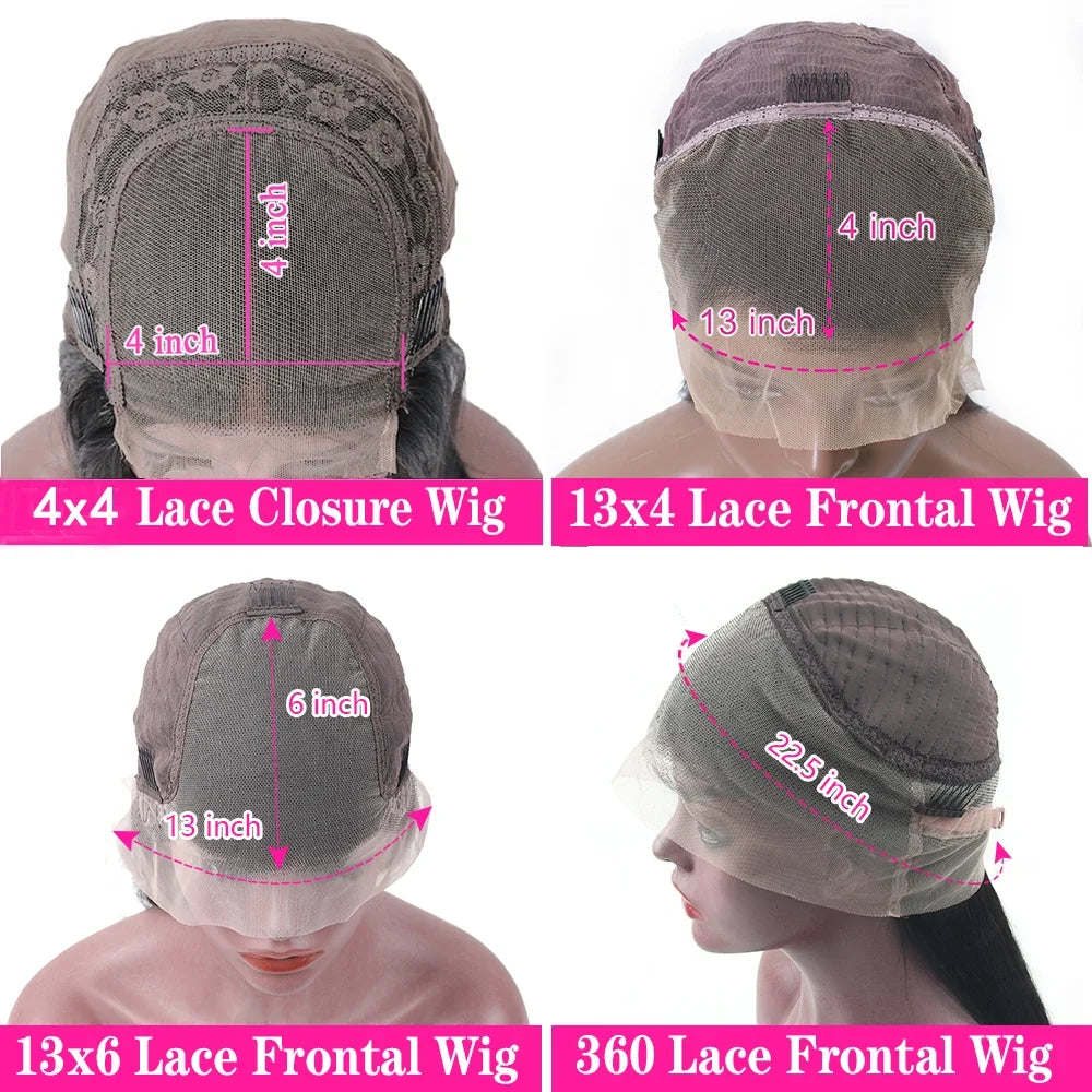 Chocolate Brown 13x6 HD Lace Front Human Hair Wigs For Women Brazilian Body Wave 4x4 13x4 Full Lace Frontal Wigs 100% Human Hair