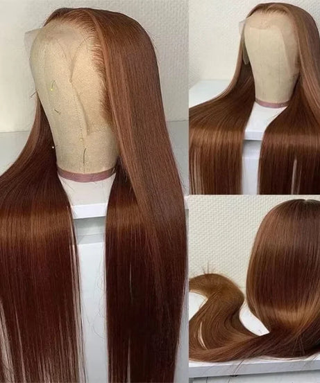 Dark Brown Super Double Drawn 13x4 Hd Lace Wig Bone Straight Chocolate Brown Wigs Human Hair 13x4 Lace Front Human Hair Wig