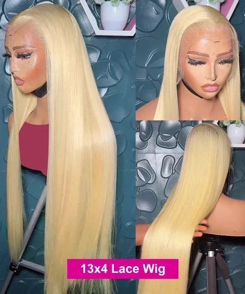 250% Density Blonde 613 Human Hair Wigs 13x6 HD Lace Front Wigs Straight Human Hair Lace Frontal Wig Brazilian Hair for Women
