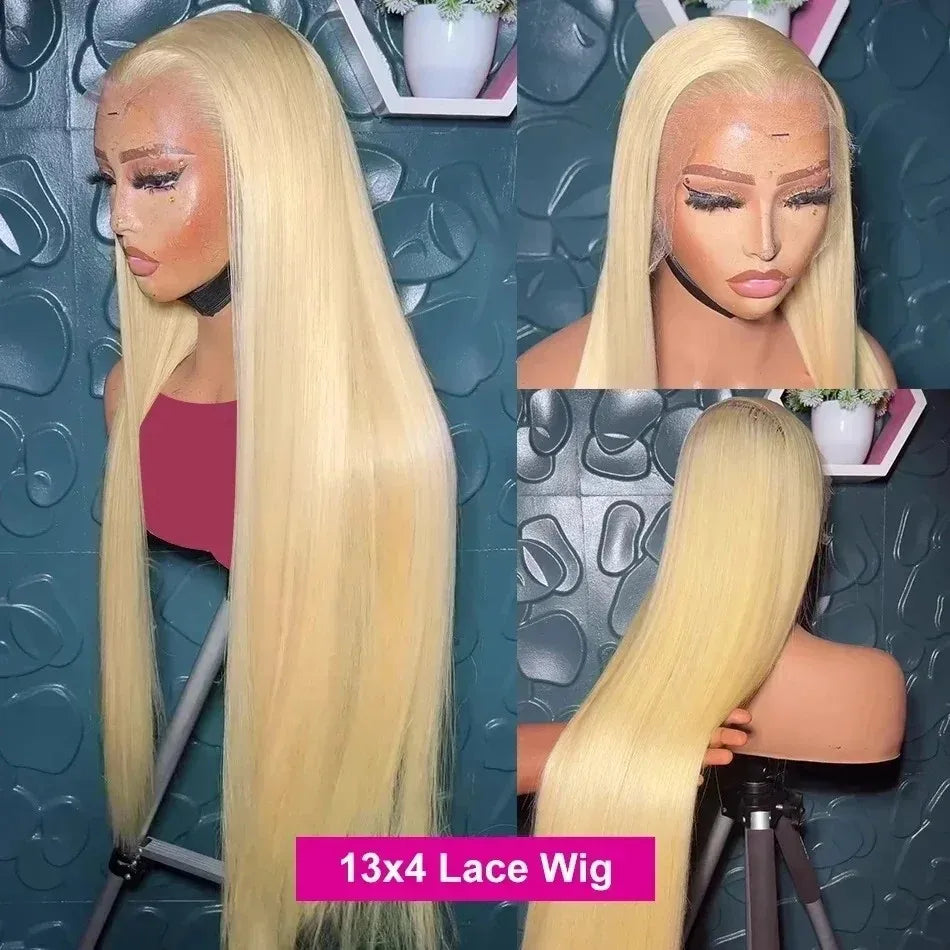 250% Density Blonde 613 Human Hair Wigs 13x6 HD Lace Front Wigs Straight Human Hair Lace Frontal Wig Brazilian Hair for Women