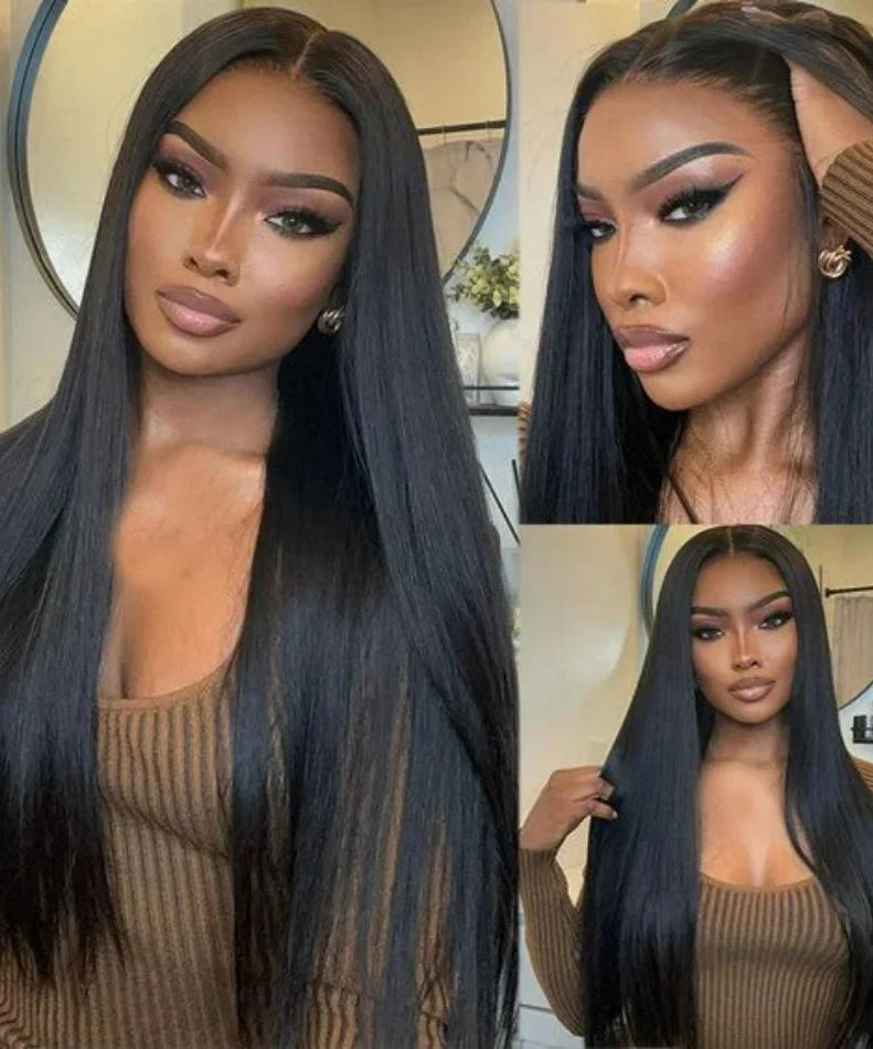 30 40 Inch Bone Straight 13x6 Lace Frontal Wigs 13x4 HD Transparent Lace Front Wig Black Preplucked Brazilian Human Hair Wig100%