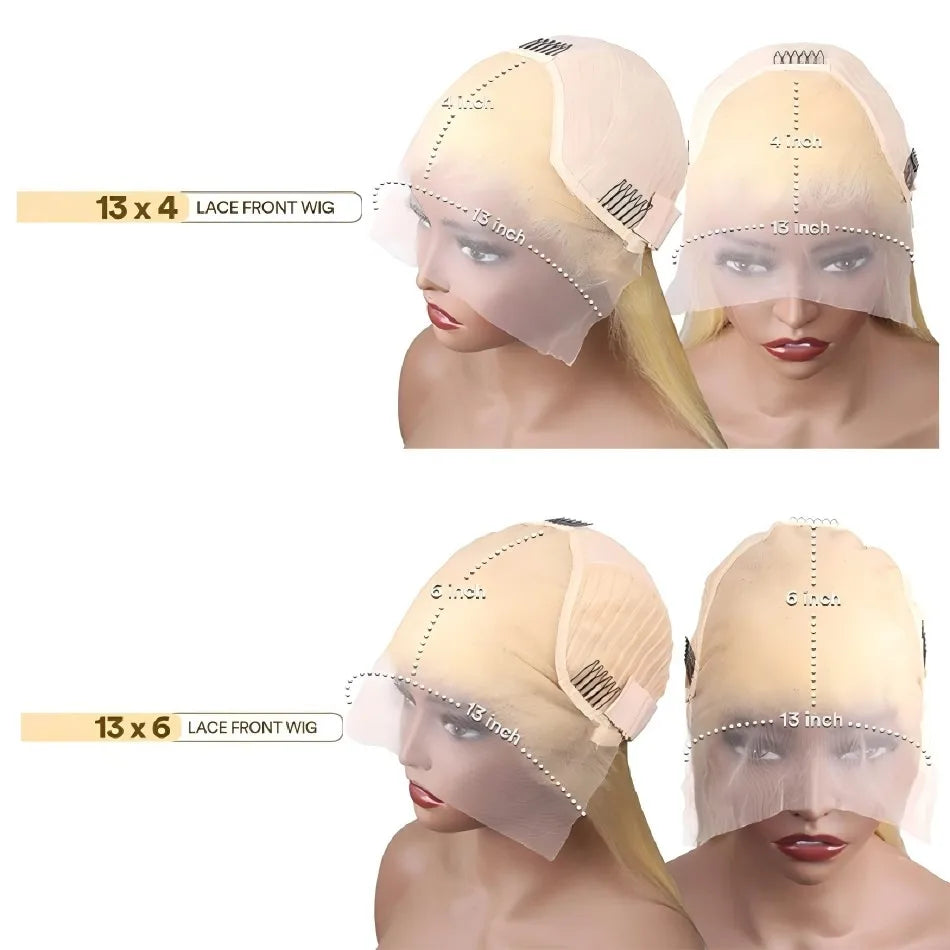 250% Density Blonde 613 Human Hair Wigs 13x6 HD Lace Front Wigs Straight Human Hair Lace Frontal Wig Brazilian Hair for Women