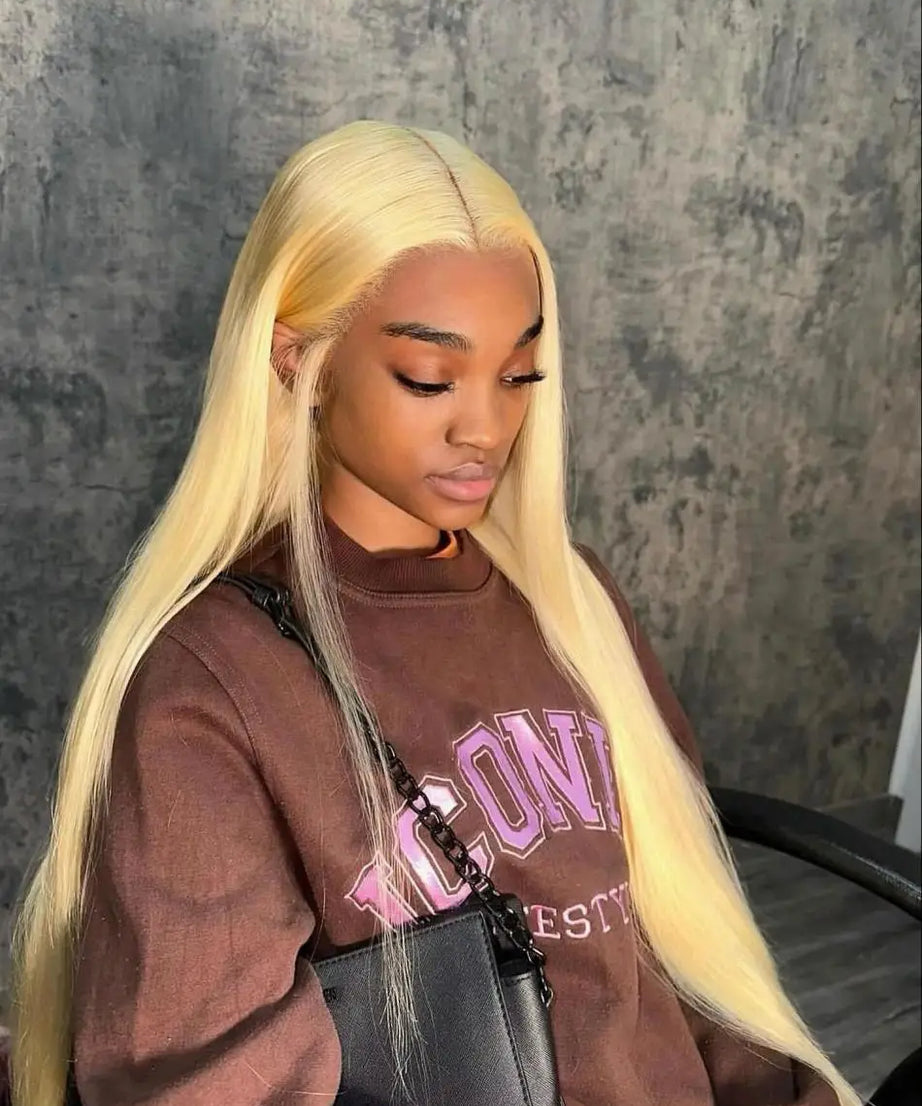 250% Density Blonde 613 Human Hair Wigs 13x6 HD Lace Front Wigs Straight Human Hair Lace Frontal Wig Brazilian Hair for Women