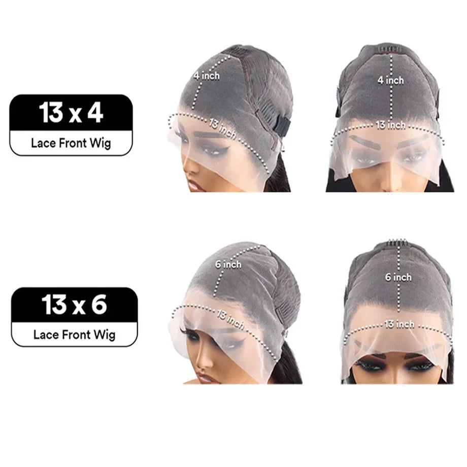 40 Inch 13x4 Bone Straight Lace Front Wigs Human Hair 13x6 Brazilian Transparent Lace Frontal Wig For Women With Baby Hair