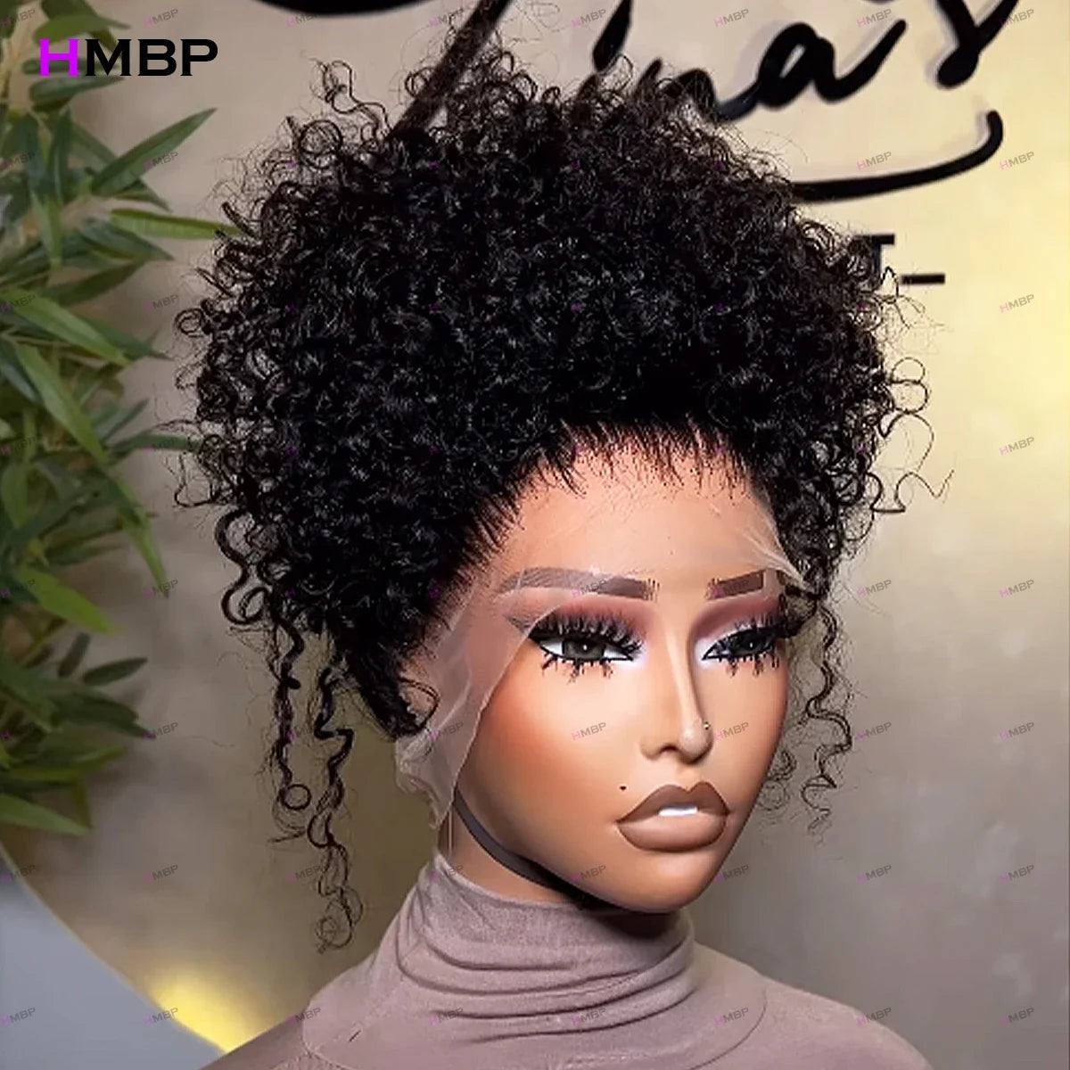 Glueless Lace Frontal Wig Human Hair Ready To Wear 400 Density Bouncy Curly 360/13x6 HD Lace Front Wig Preplucked Hair For Women