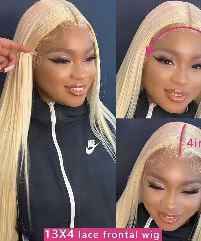 250% Density Blonde 613 Human Hair Wigs 13x6 HD Lace Front Wigs Straight Human Hair Lace Frontal Wig Brazilian Hair for Women