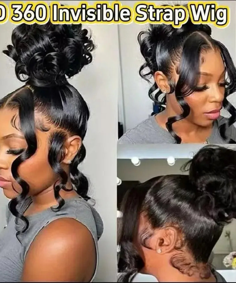 360 Full Lace Wig Body Wave Human Hair Wigs 100% Pre Plucked Hd Brazilian Lace Frontal Wigs Invisible Strap 250 Density 40 Inch