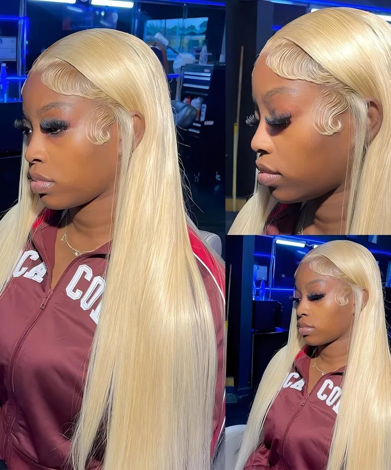 250% Density Blonde 613 Human Hair Wigs 13x6 HD Lace Front Wigs Straight Human Hair Lace Frontal Wig Brazilian Hair for Women