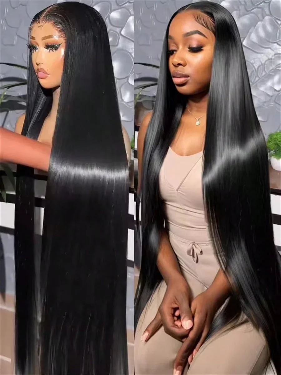 40 Inch 13x4 Bone Straight Lace Front Wigs Human Hair 13x6 Brazilian Transparent Lace Frontal Wig For Women With Baby Hair
