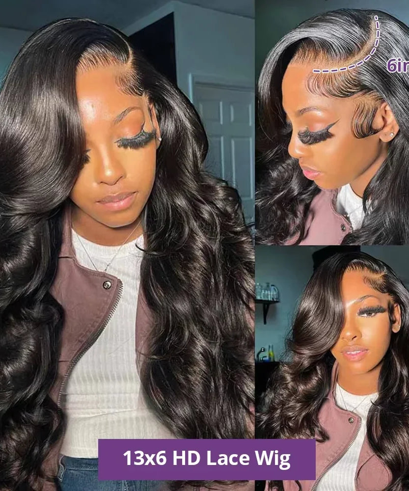 40 Inch Body Wave Human Hair Wigs 13x6 Transparent Human Hair 13x4 Hd Lace Frontal Wig Human Hair Pre Pluck Lace Front Wig