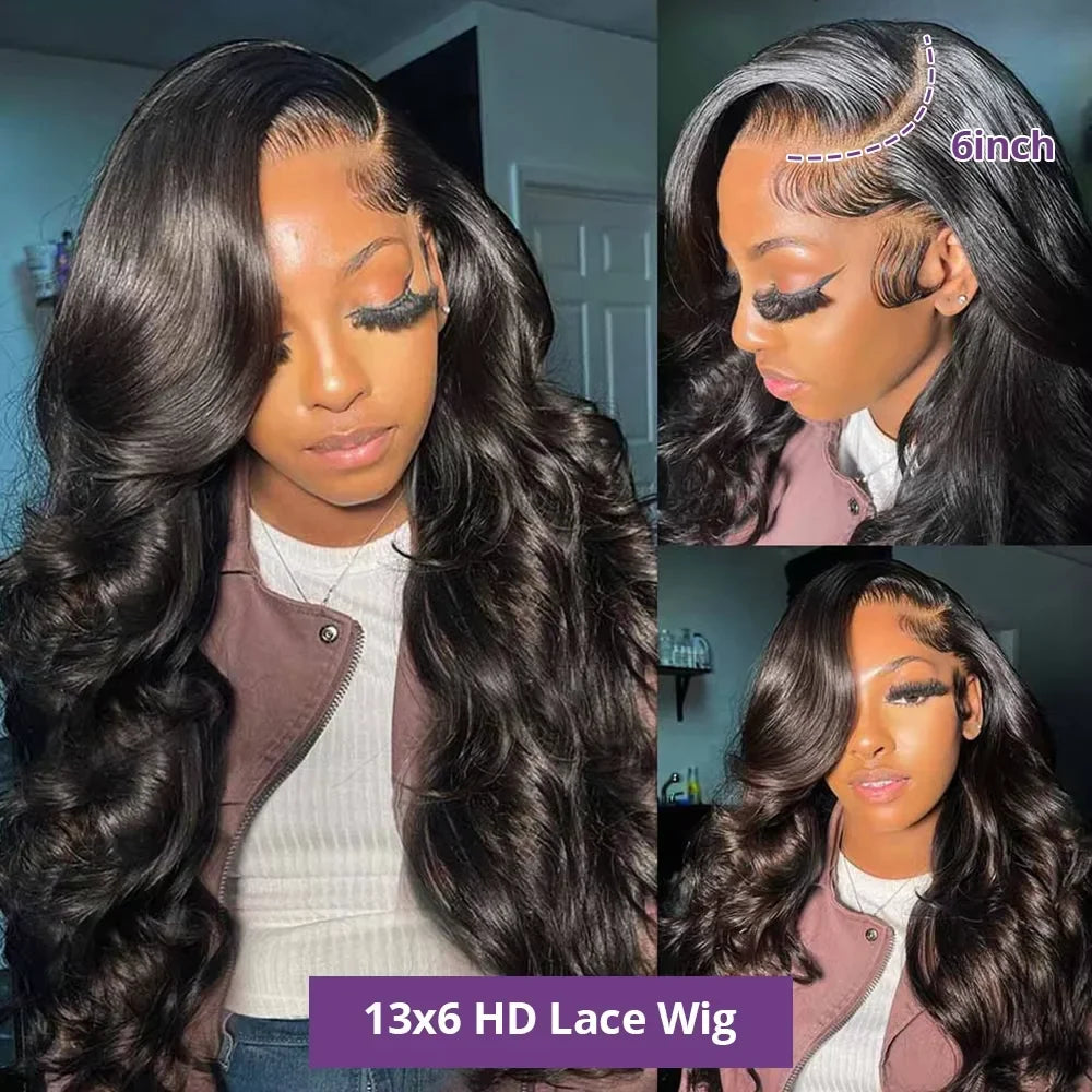 40 Inch Body Wave Human Hair Wigs 13x6 Transparent Human Hair 13x4 Hd Lace Frontal Wig Human Hair Pre Pluck Lace Front Wig