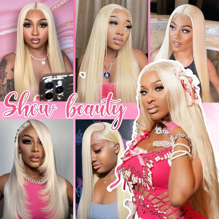 300 Density Human Wig 13x4 13x6 Hd Lace Frontal Wig Human Hair Blonde 613 Lace Front Wigs Raw Vietnamien Straight Wigs For Women