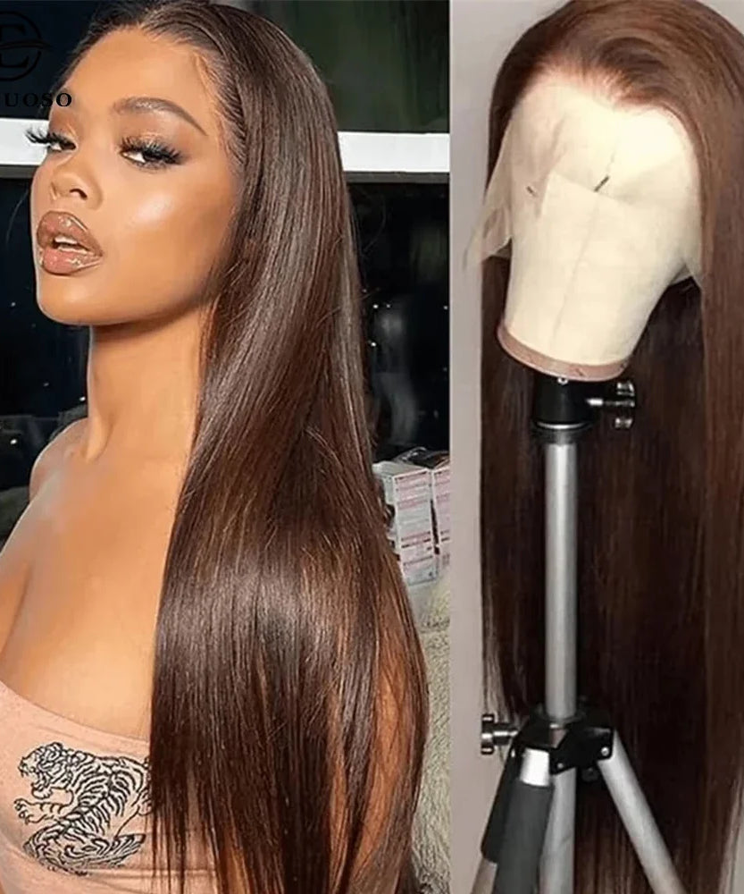 30 Inch Long Straight Synthetic Lace Front Wig Wear To Go Glueless Wig Dark Burgundy 13X4 Synthetic Lace Front Wigs for Women