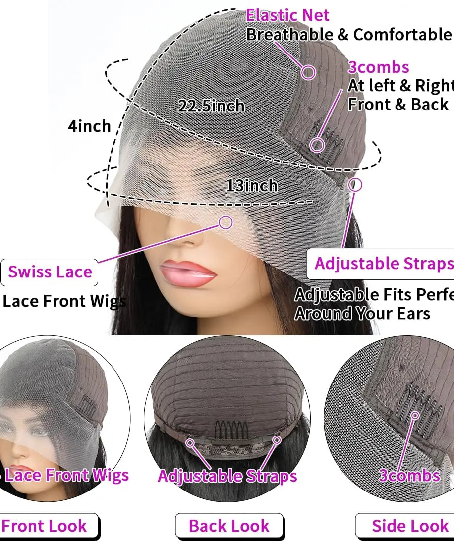 250Density Put on and Go Deep Wave Glueless Wig Human Hair For Women 5X5 13x6 HD Frontal Curly Lace Front Wigs On Clearance Sale