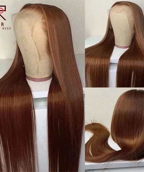 Dark Brown Super Double Drawn 13x4 Hd Lace Wig Bone Straight Chocolate Brown Wigs Human Hair 13x4 Lace Front Human Hair Wig