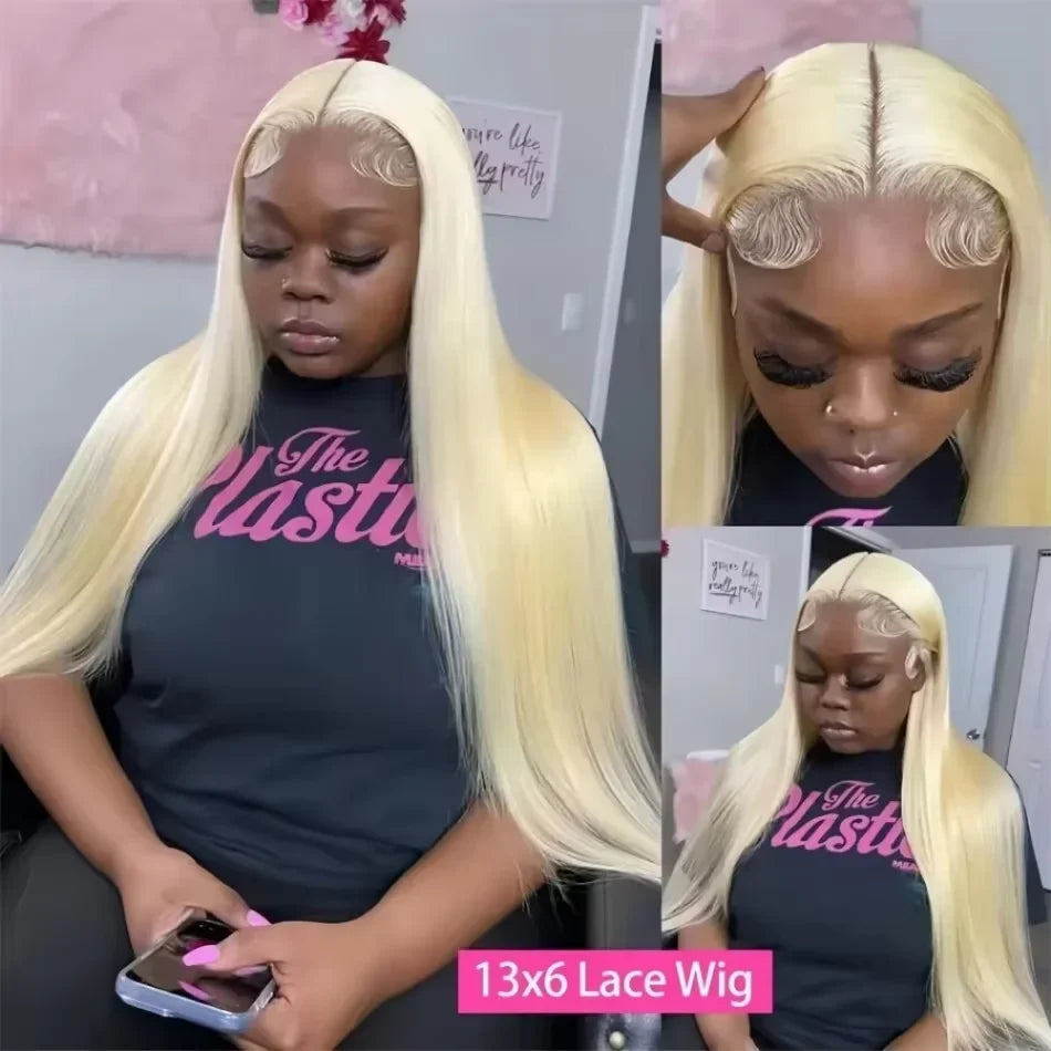 250% Density Blonde 613 Human Hair Wigs 13x6 HD Lace Front Wigs Straight Human Hair Lace Frontal Wig Brazilian Hair for Women