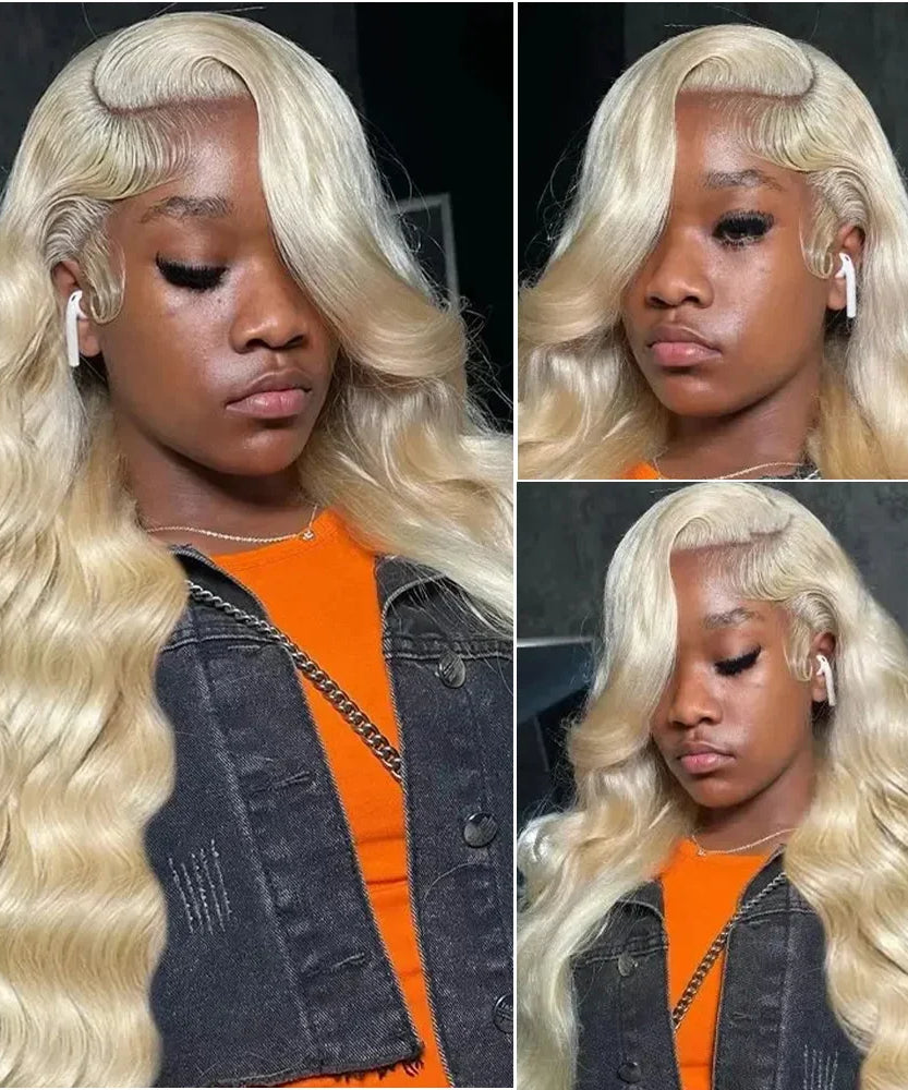 13x6 Hd Transparent Lace Frontal Human Hair Wig 200 Density Body Wave 613 Blonde 13x4 Lace Front Brazilian Wigs Pre Plucked