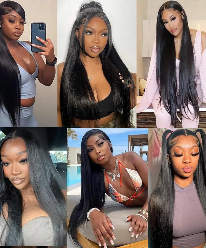 40 Inch 13x4 Bone Straight Lace Front Wigs Human Hair 13x6 Brazilian Transparent Lace Frontal Wig For Women With Baby Hair