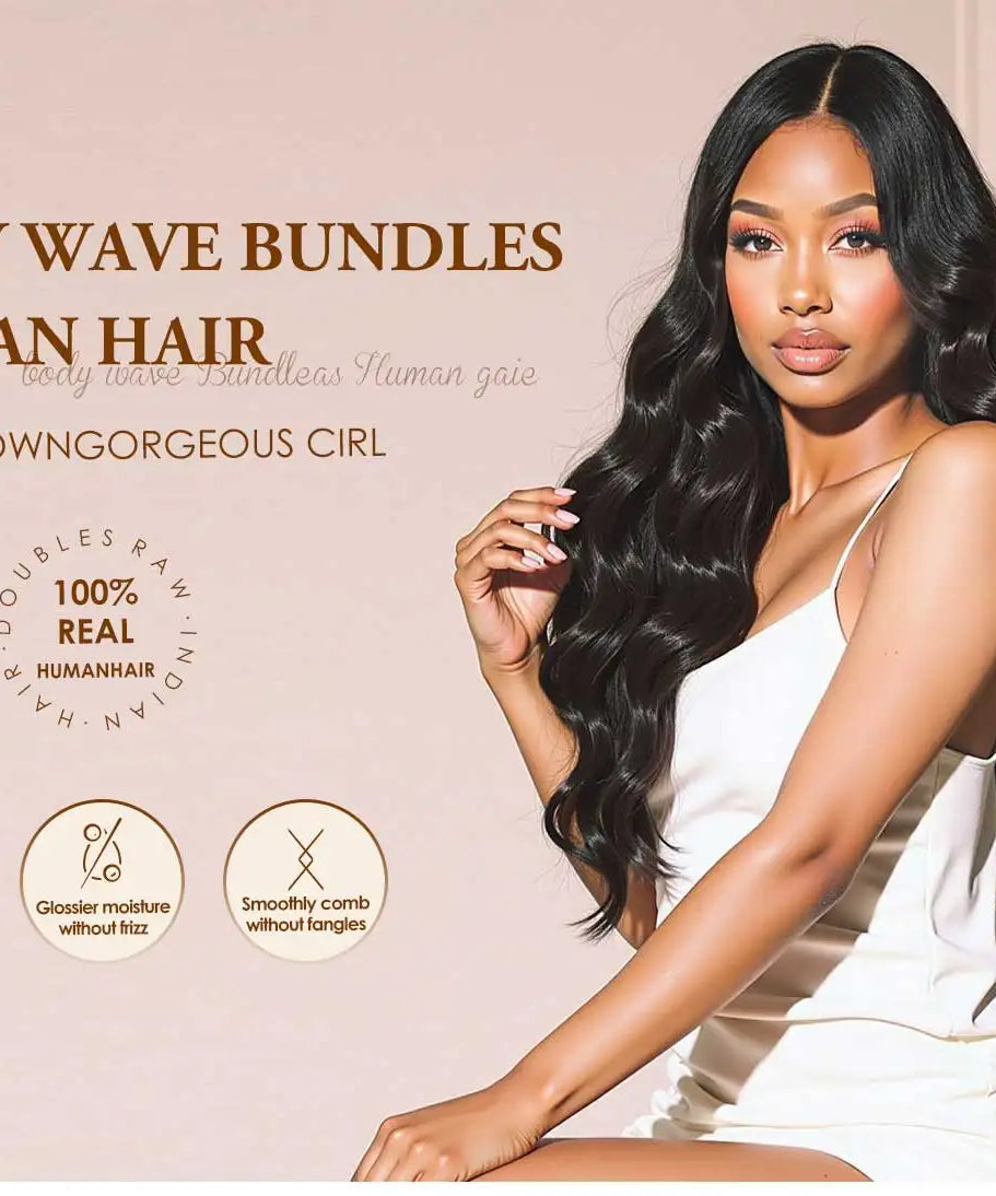 16A 40 Inch Body Wave Bundles 100% Human Hair Real Raw Extensions Wet And Wavy Remy Weave Hair Bundles For Black Women Quality