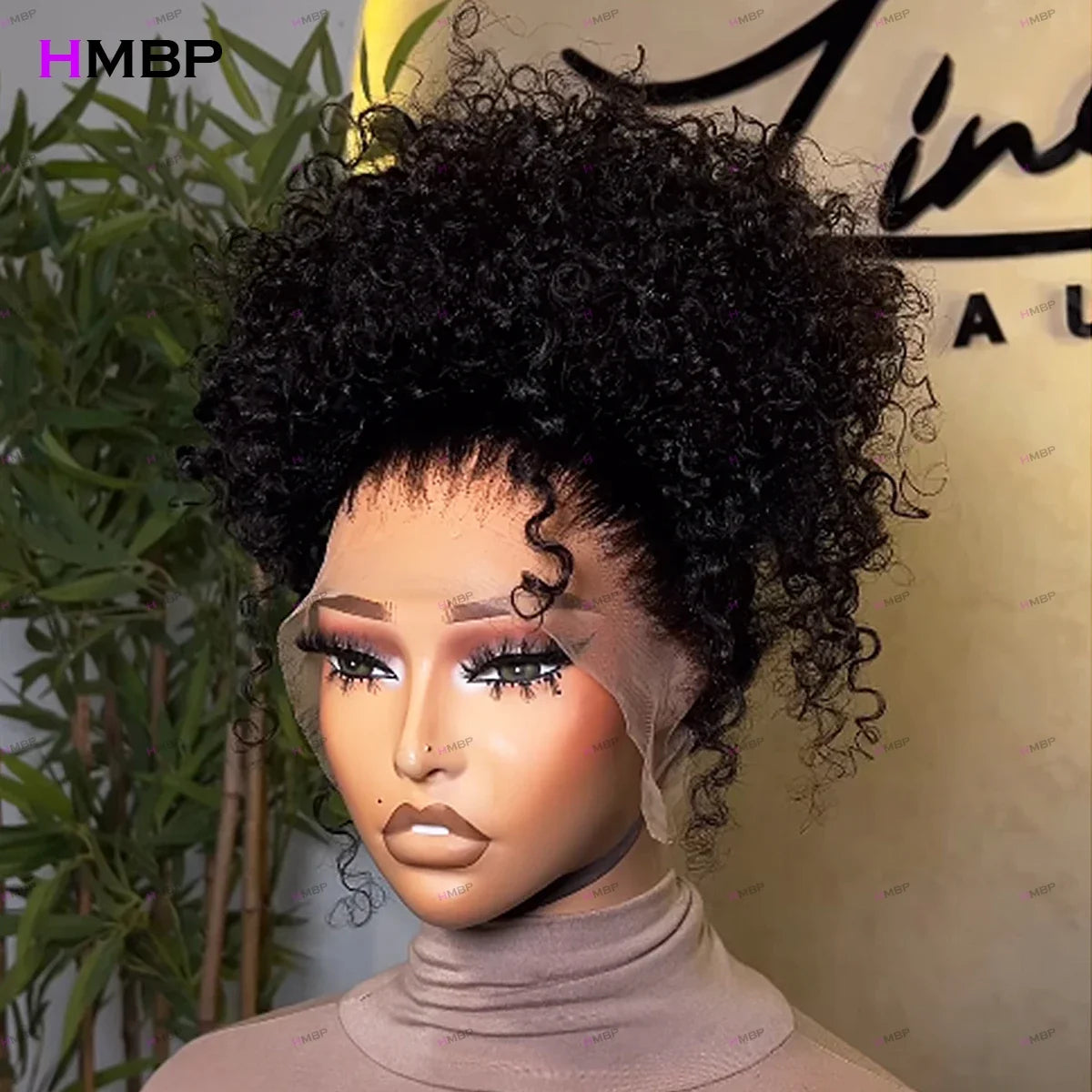 Glueless Lace Frontal Wig Human Hair Ready To Wear 400 Density Bouncy Curly 360/13x6 HD Lace Front Wig Preplucked Hair For Women