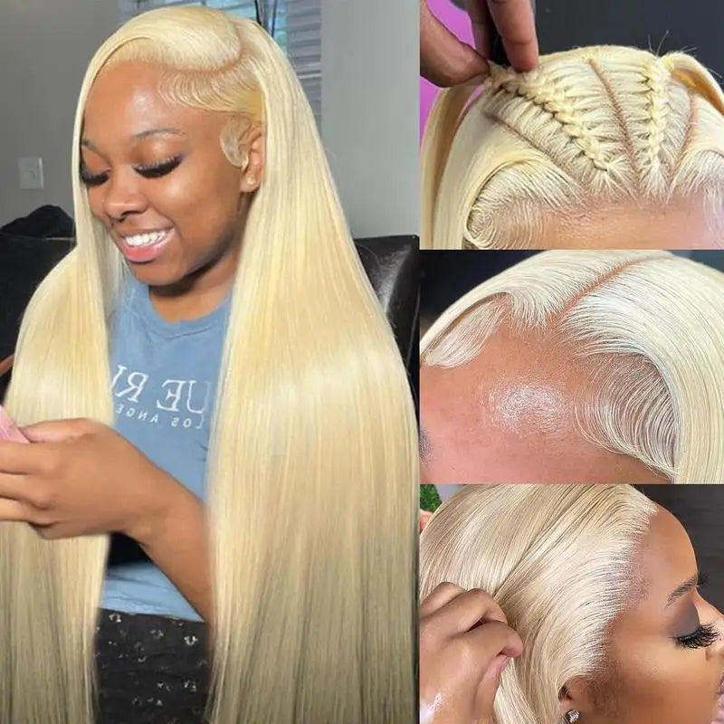 250% Density Blonde 613 Human Hair Wigs 13x6 HD Lace Front Wigs Straight Human Hair Lace Frontal Wig Brazilian Hair for Women